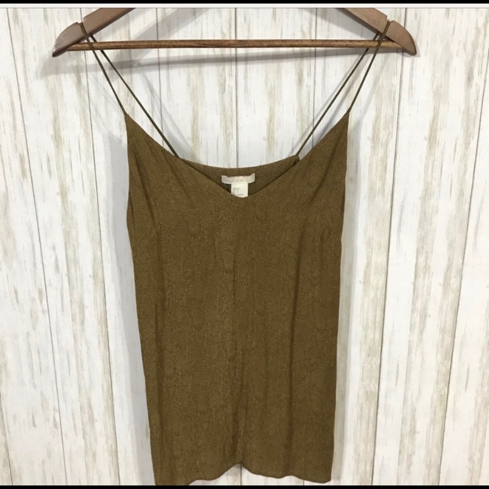 🍋 H&M silky tank top Snakeskin pattern